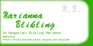 marianna blikling business card